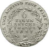 Reverse 1/6 Thaler 1817 B