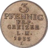 Reverse 3 Pfennig 1833 L