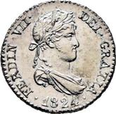 Obverse 1/2 Real 1824 M AJ