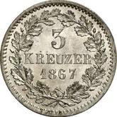 Reverse 3 Kreuzer 1867