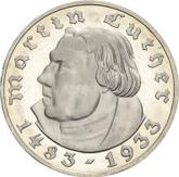Obverse 2 Reichsmark 1933 A Martin Luther
