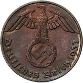 Reverse 1 Reichspfennig 1937 E