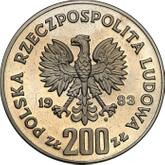 Obverse 200 Zlotych 1983 MW SW Pattern John III Sobieski