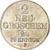 Reverse 2 Neu Groschen 1849 F