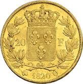Reverse 20 Francs 1820 Q