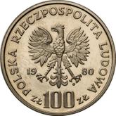 Obverse 100 Zlotych 1980 MW Pattern Jan Kochanowski