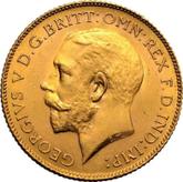 Obverse Half Sovereign 1918 P