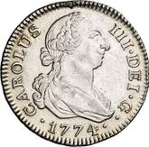 Obverse 2 Reales 1774 M PJ