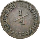 Reverse 1/4 Kreuzer 1825