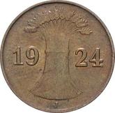 Reverse 1 Reichspfennig 1924 J