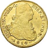 Obverse 8 Escudos 1814 So FJ