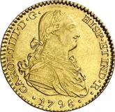 Obverse 2 Escudos 1798 S CN