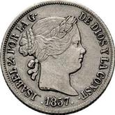 Obverse 2 Reales 1857