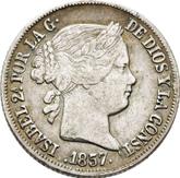 Obverse 4 Reales 1857