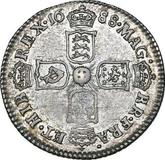 Reverse Sixpence 1688