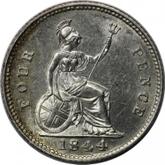 Reverse Fourpence (Groat) 1844