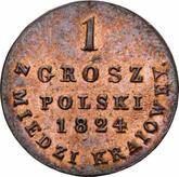 Reverse 1 Grosz 1824 IB Z MIEDZI KRAIOWEY