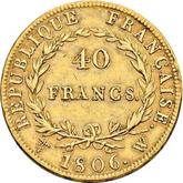 Reverse 40 Francs 1806 W