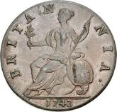 Reverse Halfpenny 1743 Old Head