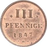 Reverse 3 Pfennig 1847 FN
