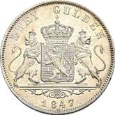 Reverse 2 Gulden 1847