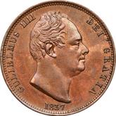 Obverse Halfpenny 1837 WW
