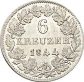 Reverse 6 Kreuzer 1844