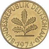 Reverse 10 Pfennig 1974 J