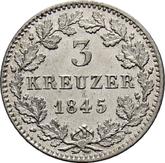 Reverse 3 Kreuzer 1845