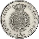 Reverse 1/6 Thaler 1848 F