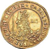 Obverse Unite 1646 OX Shortened portrait