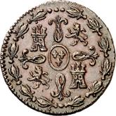 Reverse 2 Maravedís 1824 J