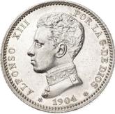 Obverse 1 Peseta 1904 SMV