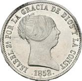 Obverse 10 Reales 1852