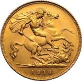 Reverse Half Sovereign 1918 P