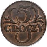 Reverse 5 Groszy 1925 WJ