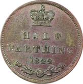 Reverse Half Farthing 1842