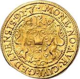 Reverse Ducat 1592 Danzig