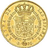 Reverse 80 Reales 1840 B PS