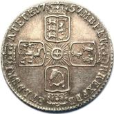 Reverse Sixpence 1757 Old Head