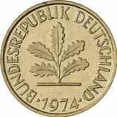 Reverse 5 Pfennig 1974 F