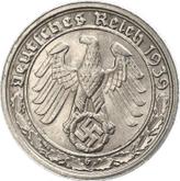 Reverse 50 Reichspfennig 1939 G