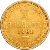 Reverse 10 Thaler 1821 B
