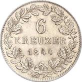 Reverse 6 Kreuzer 1844