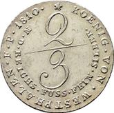 Reverse 2/3 Thaler 1810 C Large head