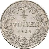 Reverse 1/2 Gulden 1860