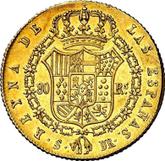 Reverse 80 Reales 1838 S DR