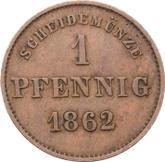 Reverse 1 Pfennig 1862