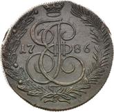 Reverse 5 Kopeks 1786 КМ Suzun Mint