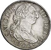 Obverse 2 Reales 1786 M DV